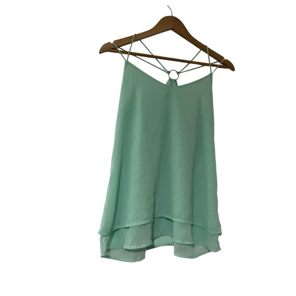 Floaty Flowy Teal Tank Top Feminine Summer Blouse Women’s Medium SHEIN